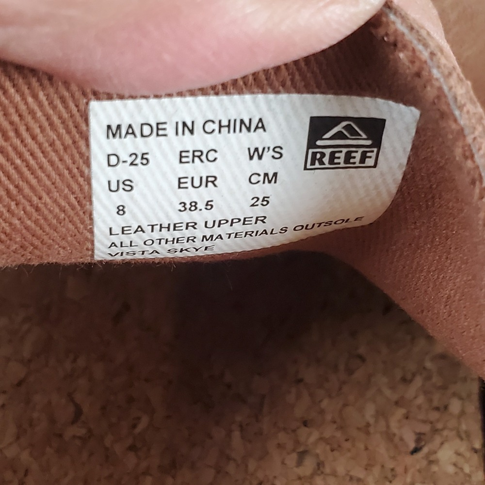 Reef Vista Skye Womens Platform Clogs Sz 8 Comfort Walnut Suede Leather Slip On - Picture 5 of 10